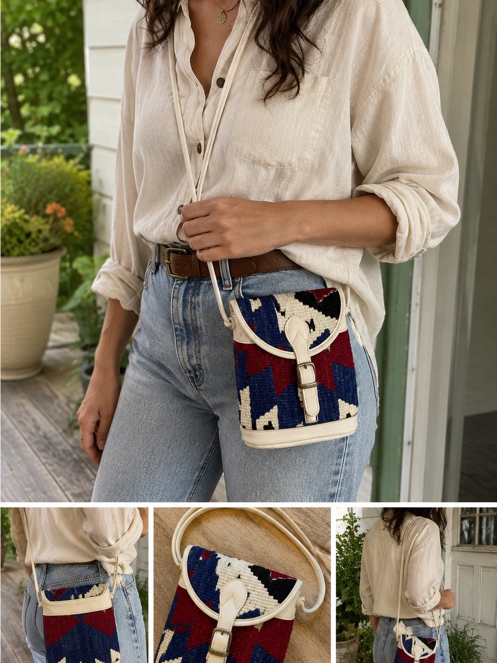 The Loom Alaska Crossbody Bag with Geometric Pattern